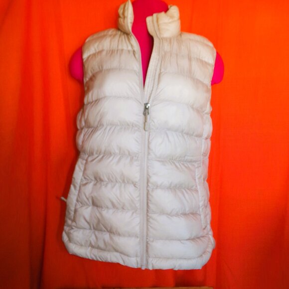 32 Degrees Heat Sleeveless Puffer Vest - Taupe Sz M - Picture 2 of 6